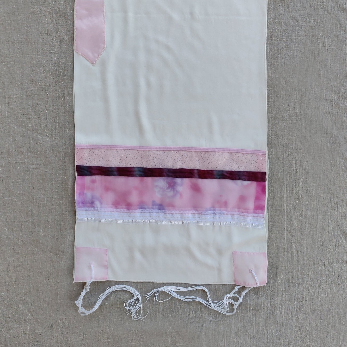 Lady Gabrieli - Viscose Tallit - Pink Glliter