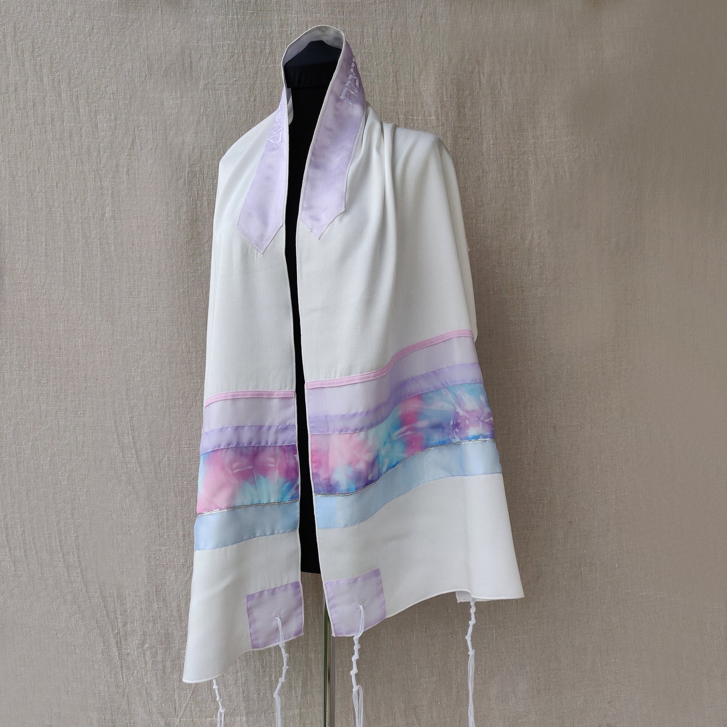 Lady Gabrieli - Viscose Tallit - Pink and Purple