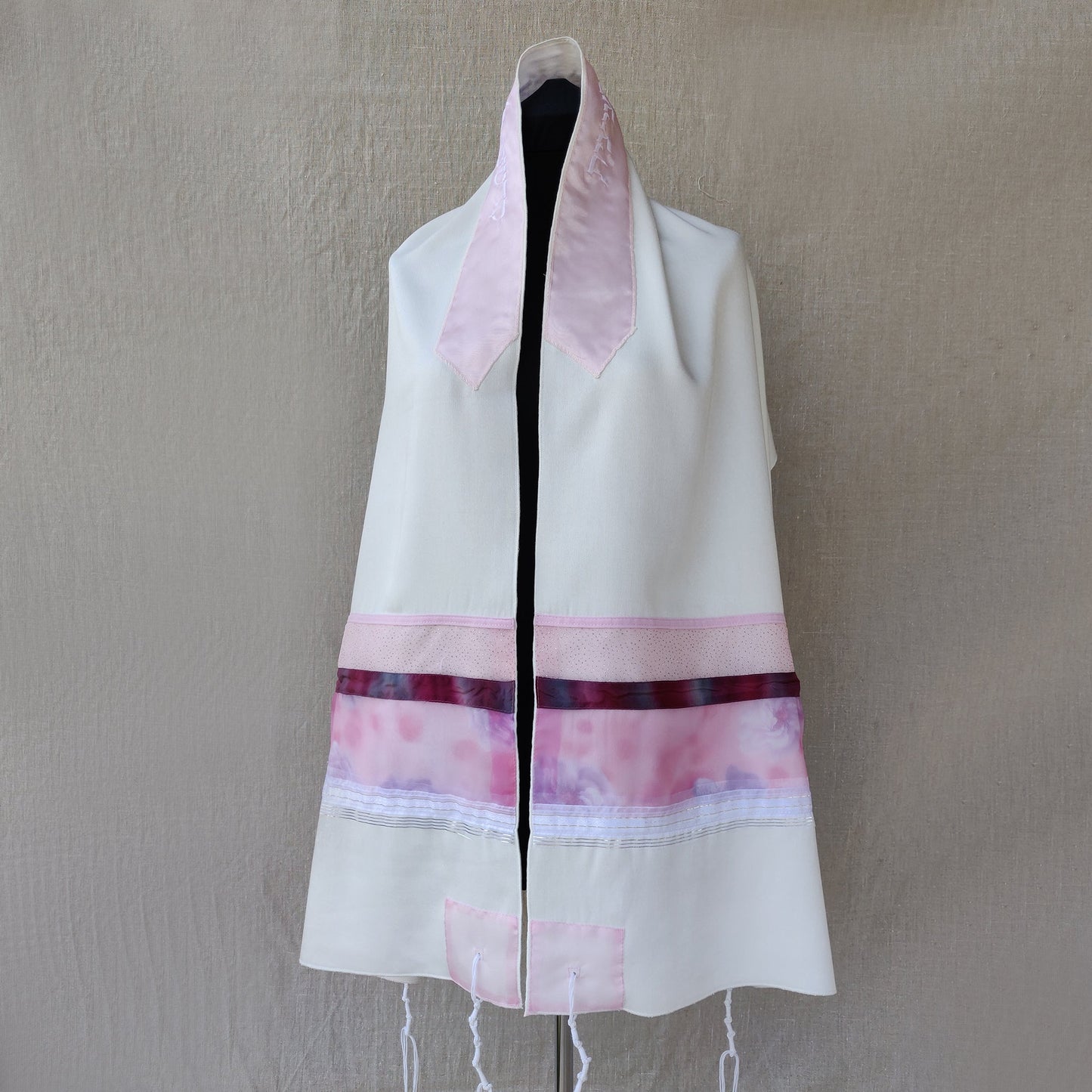Lady Gabrieli - Viscose Tallit - Pink Glliter