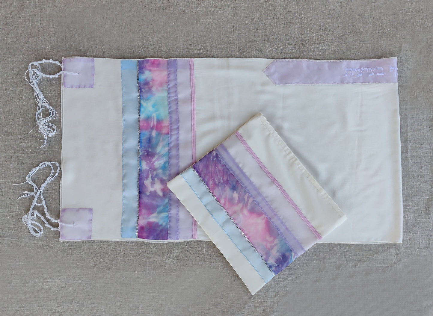 Lady Gabrieli - Viscose Tallit - Pink and Purple