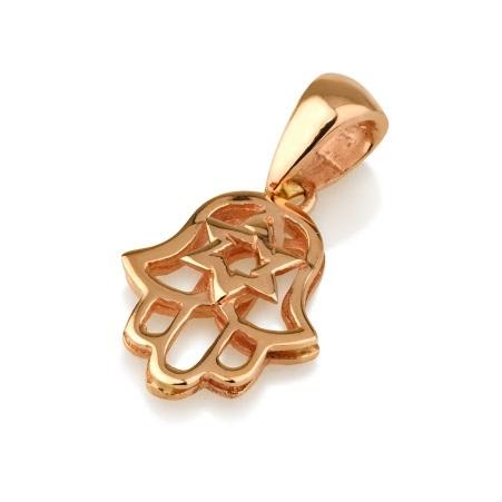 Pendant - Hamsa with an open Star of David Pendant - Chaya & Raphael's Galleries