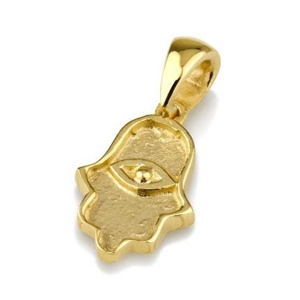 Pendant - Hamsa with an Evil Eye Pendant - Chaya & Raphael's Galleries