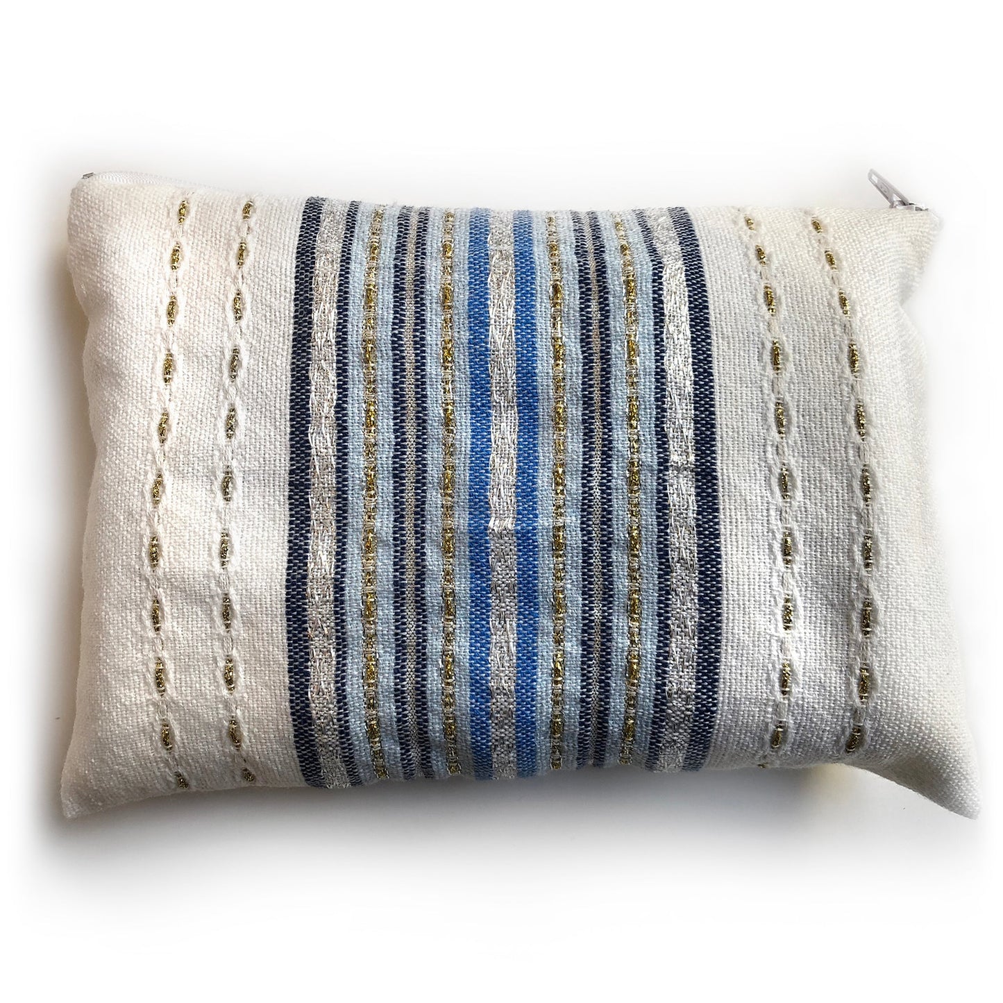 Gabrieli Premium - Wool Tallit - Shades of Blue, Gold & Silver