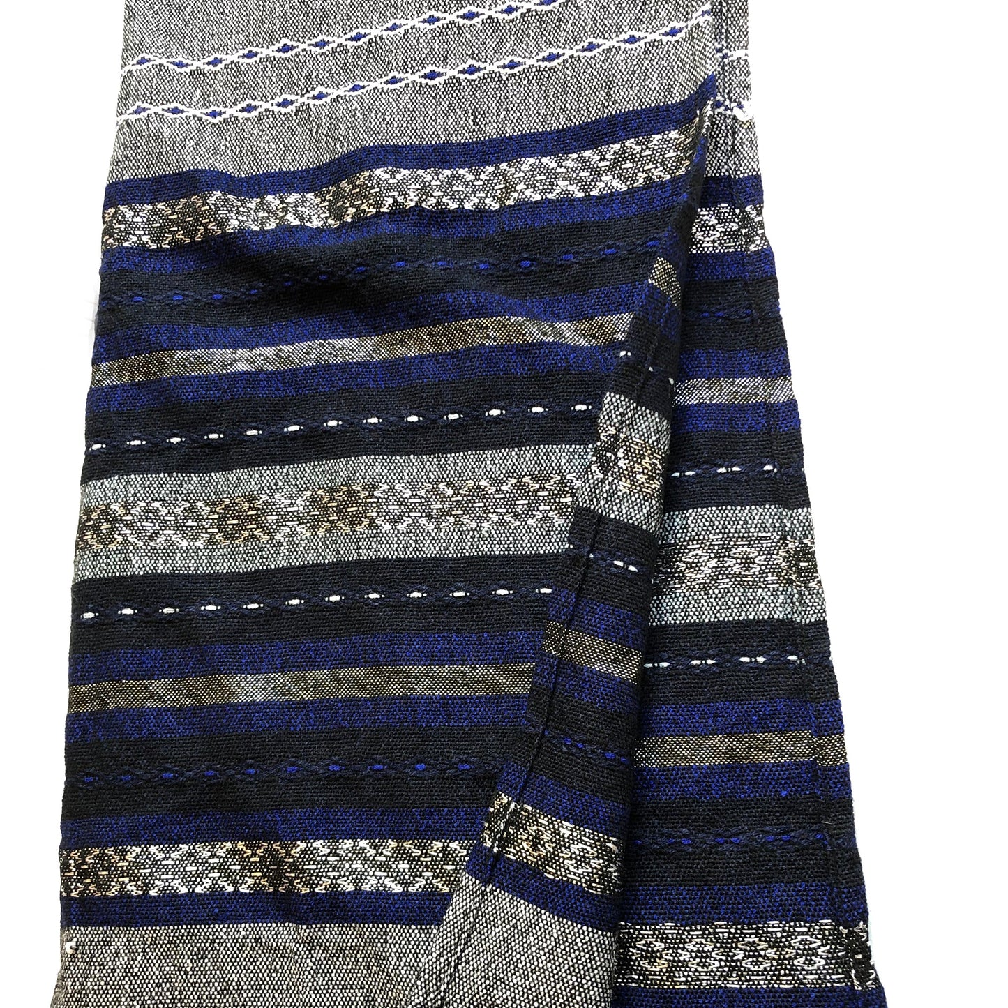 Gabrieli Premium - Wool Tallit - Blue & Silver on Gray