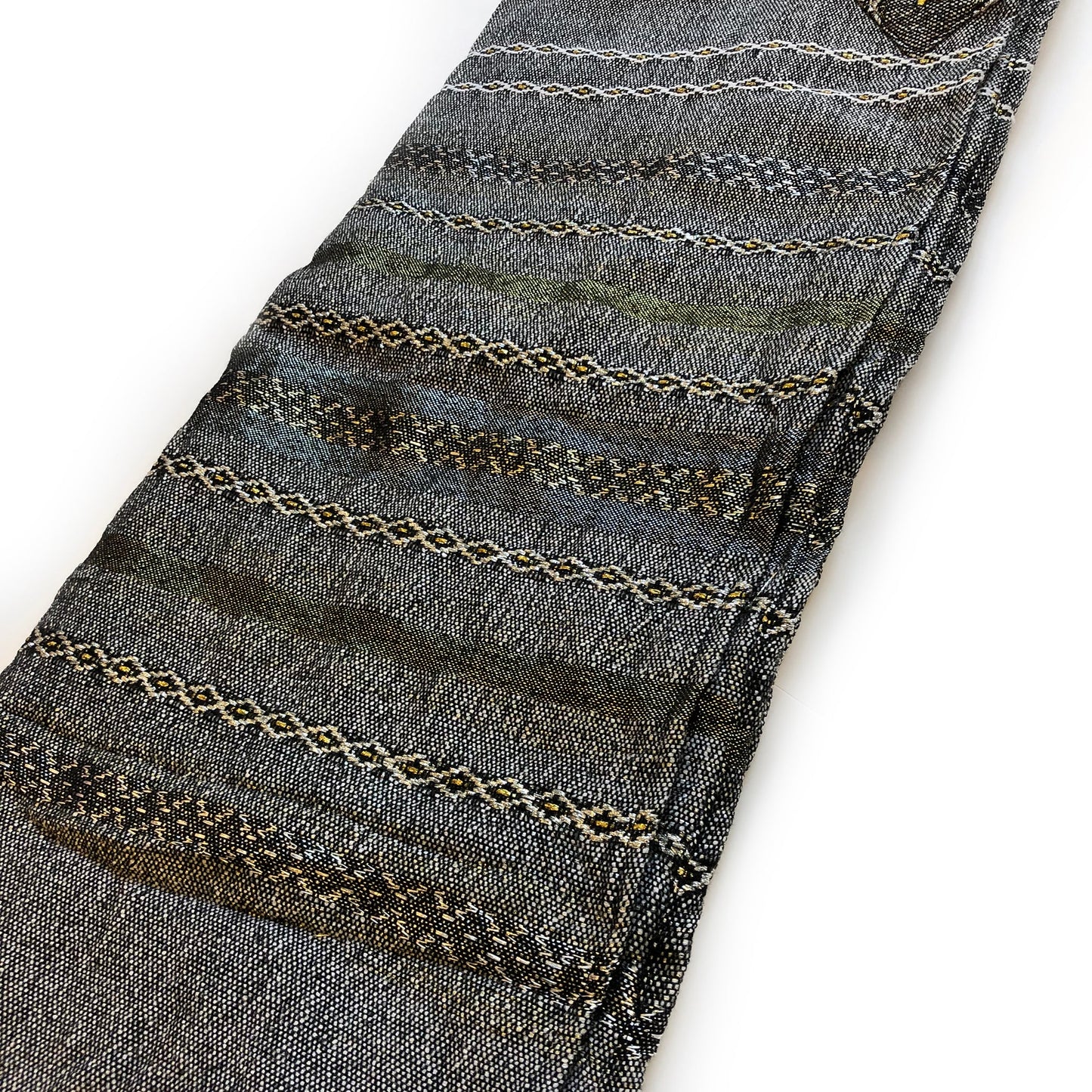 Gabrieli Premium - Wool Tallit - Gold & Silver on Gray