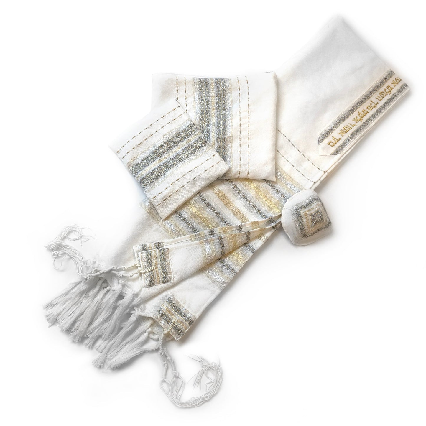 Gabrieli Premium - Wool Tallit - Gold & Silver