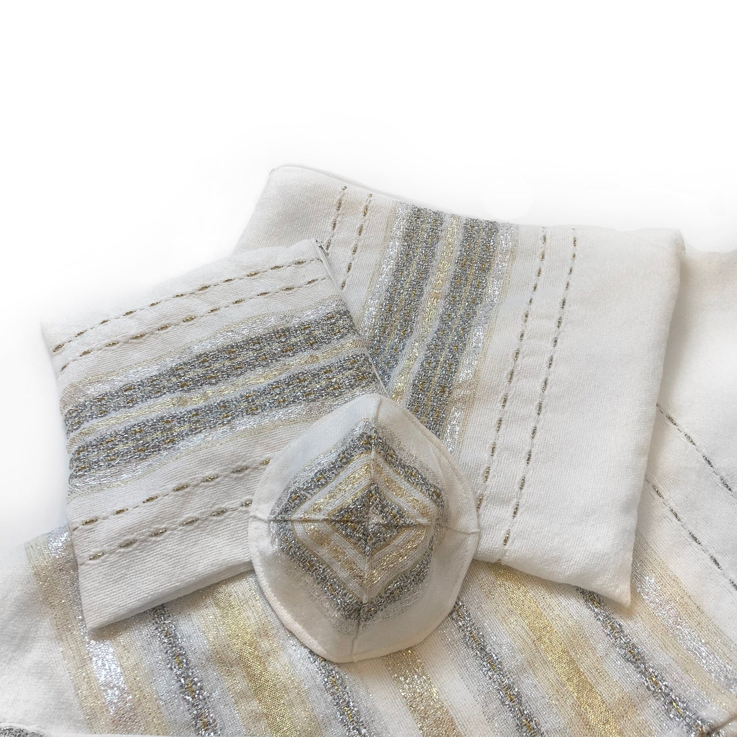 Gabrieli Premium - Wool Tallit - Gold & Silver