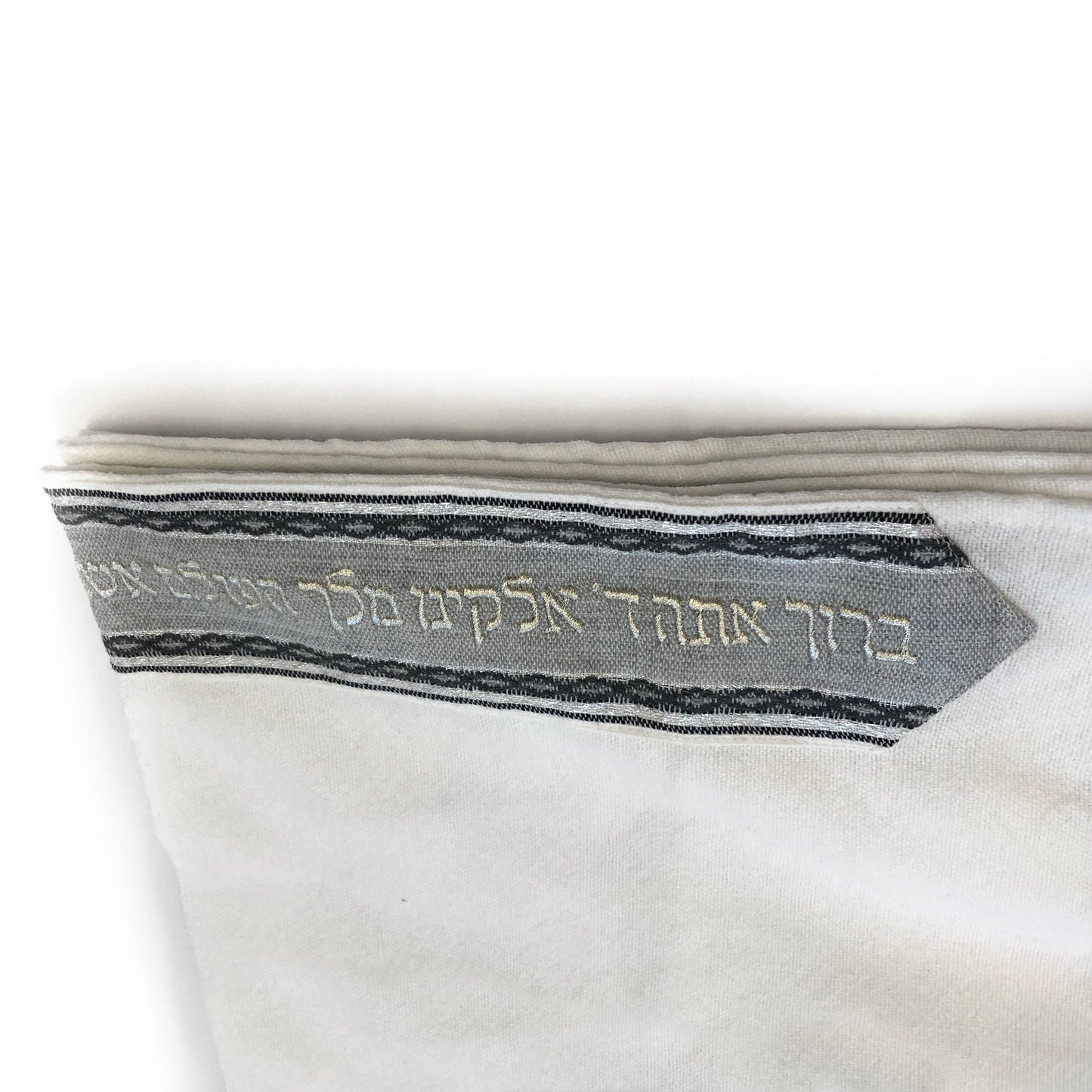 Gabrieli Premium - Wool Tallit - Gray & Silver