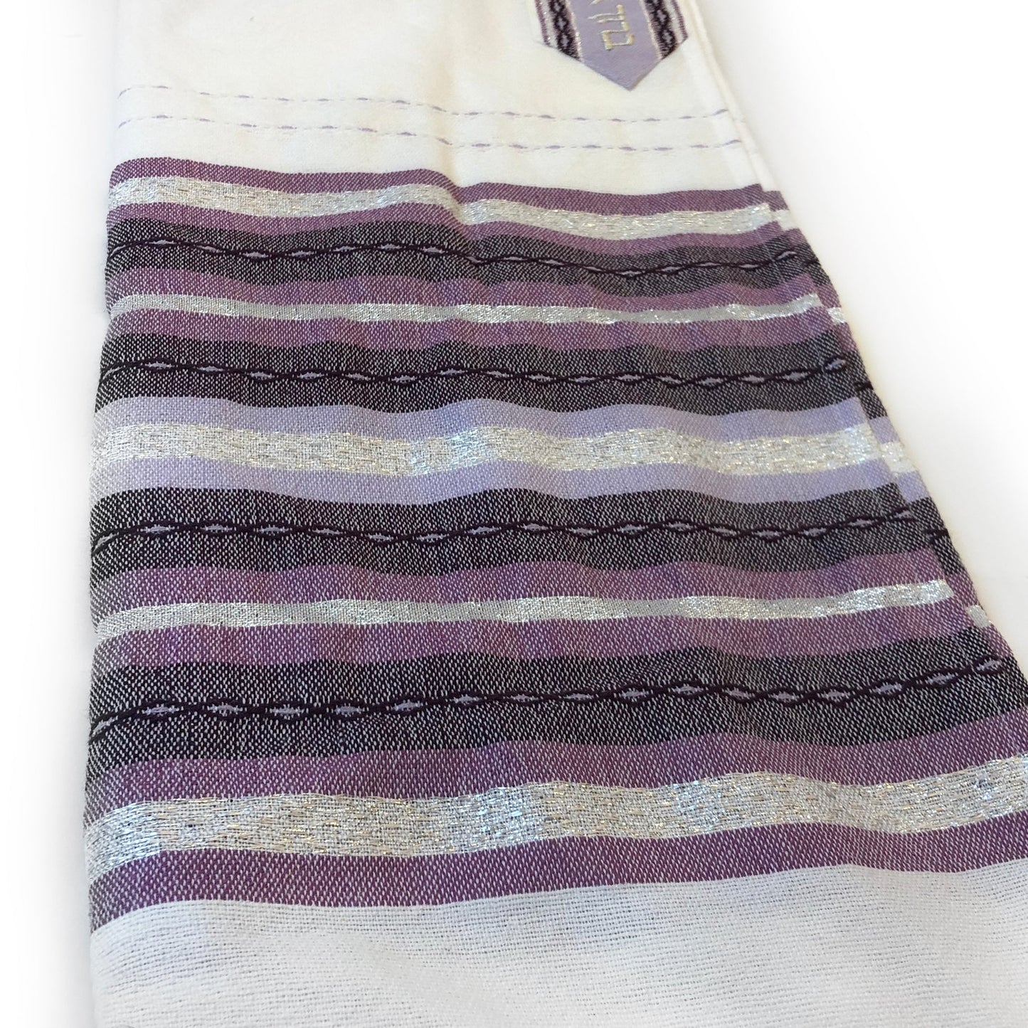 Gabrieli Premium - Wool Tallit - Purples & Silver