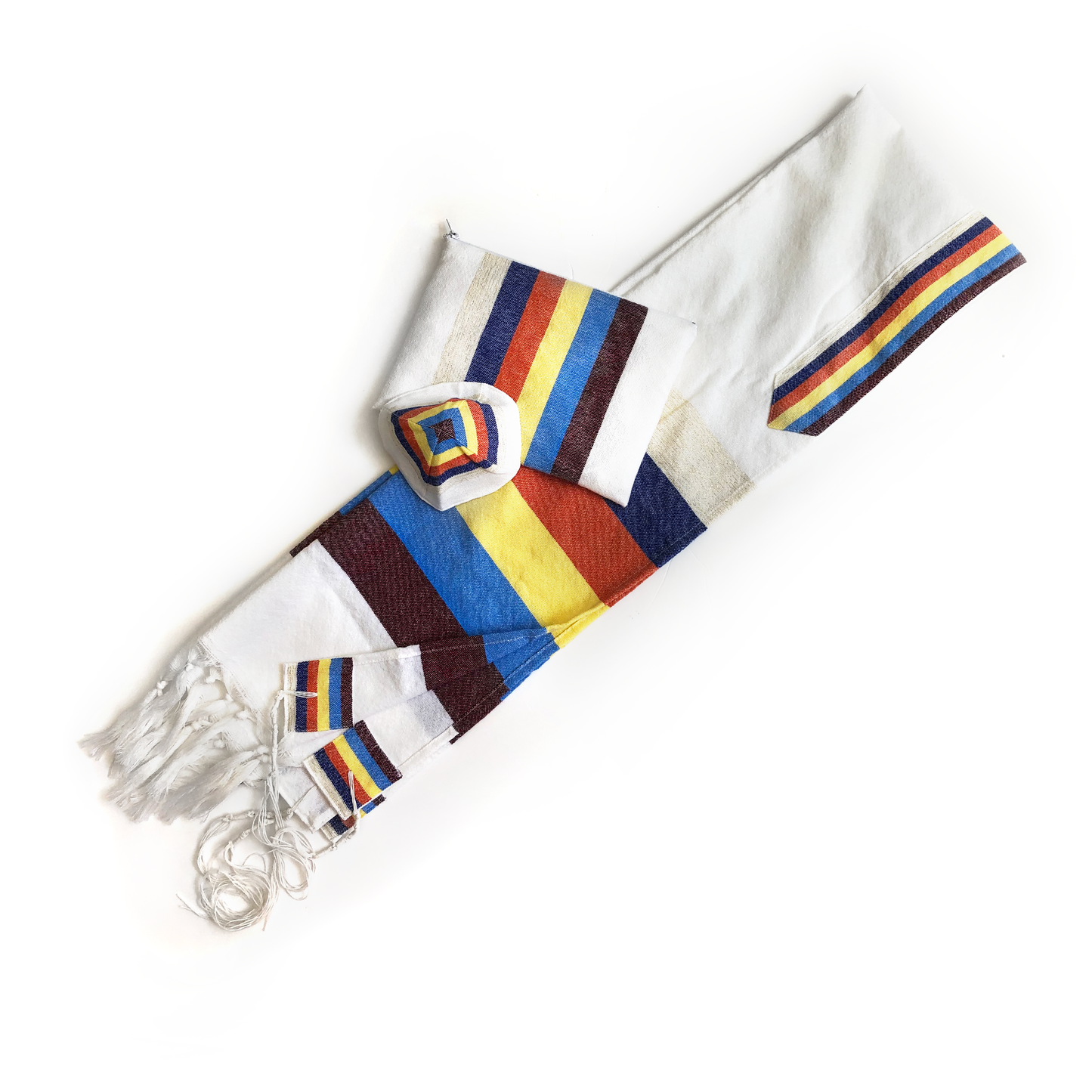 Emanuel - Wool Tallit - 6 Wide Stripes