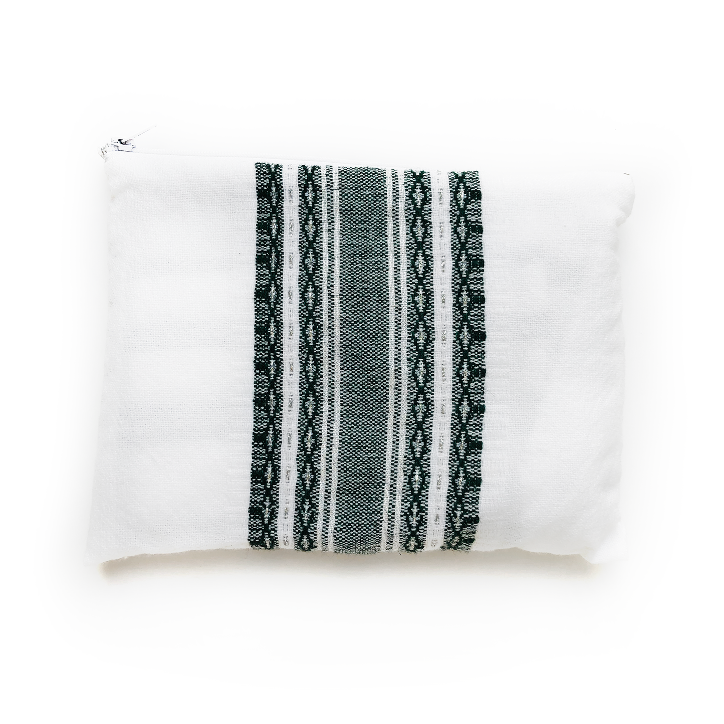 Samuel - Wool Tallit - Dark Green and Silver