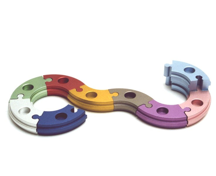 Menorah - Round Puzzle Multicolored Menorah Candle Holders - Chaya & Raphael's Galleries