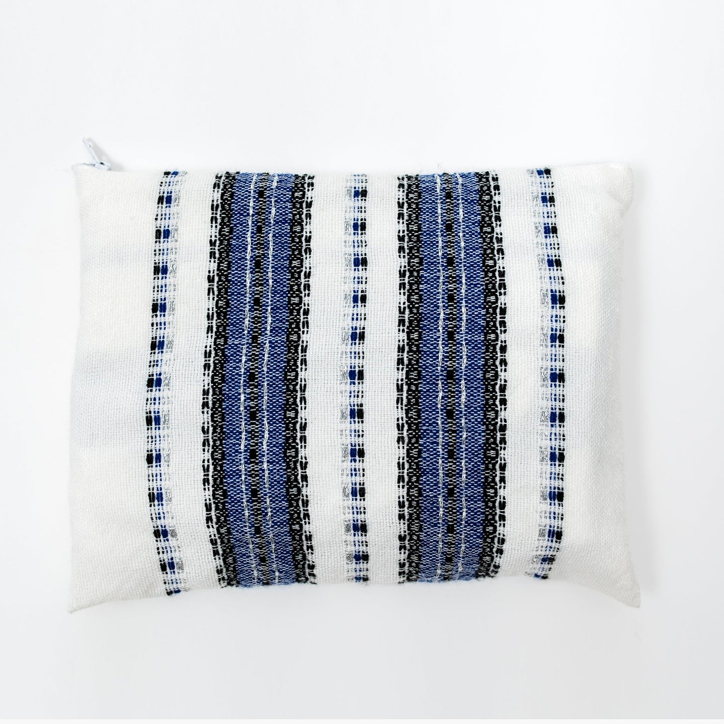 Ruth - Wool Tallit - Blue and Black with Silver