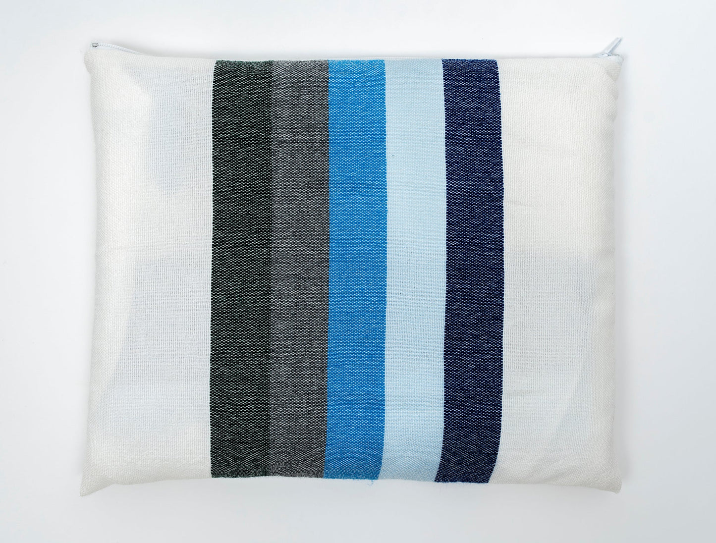 Emanuel - Wool Tallit - Wide Stripes in shades of Blue