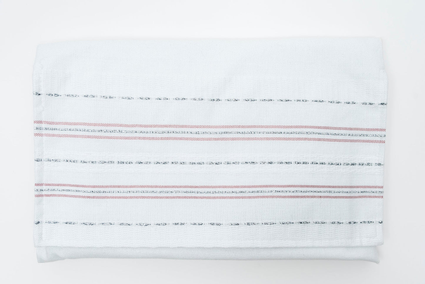 Elia - Silk Tallit - Pink and Silver on White