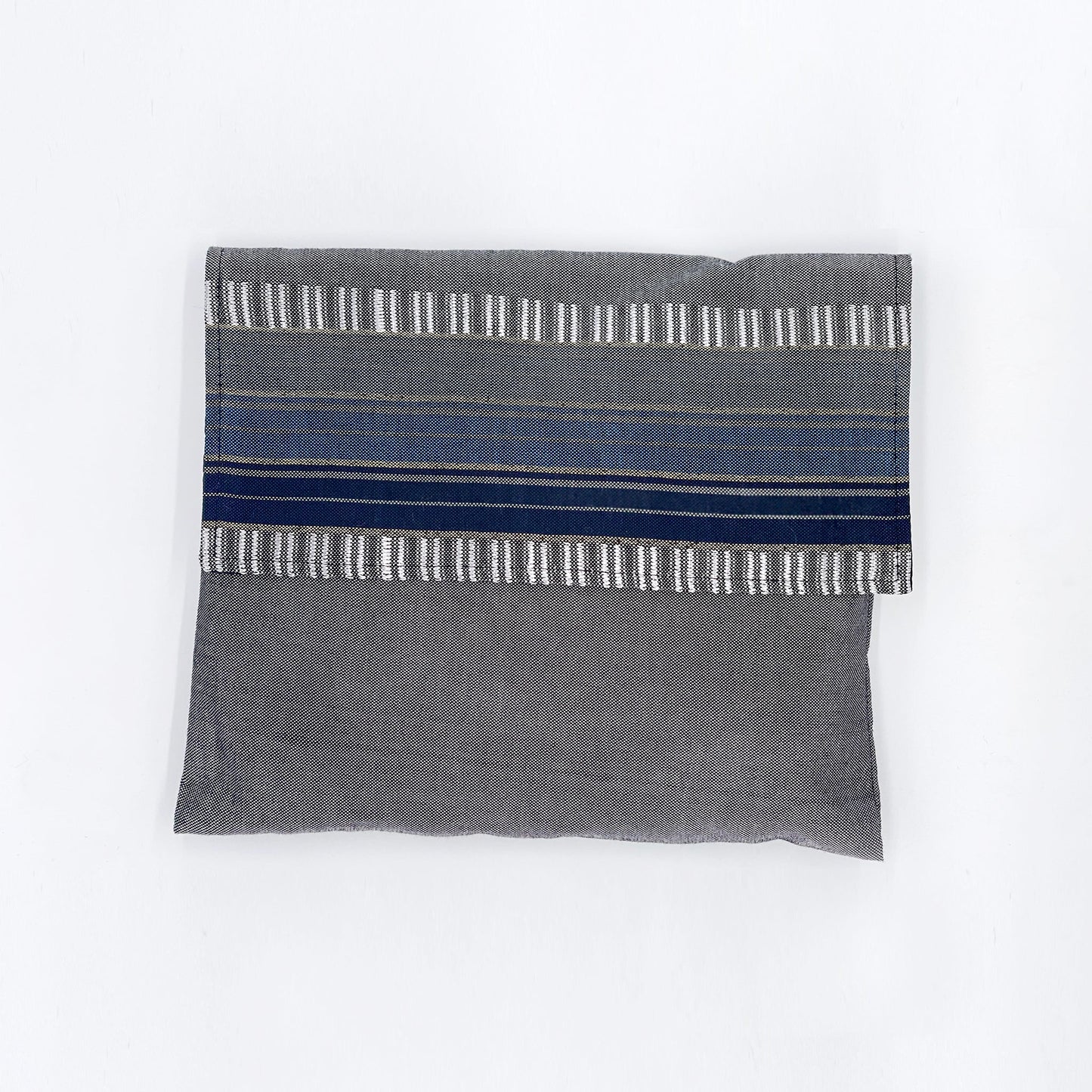 Ella - Silk Tallit- Blues with Gold on Gray