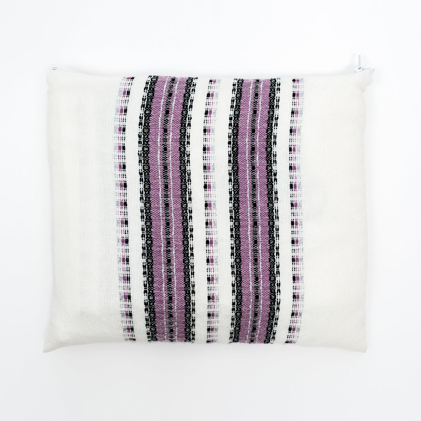 Ruth - Wool Tallit - Purple and Black with Silver