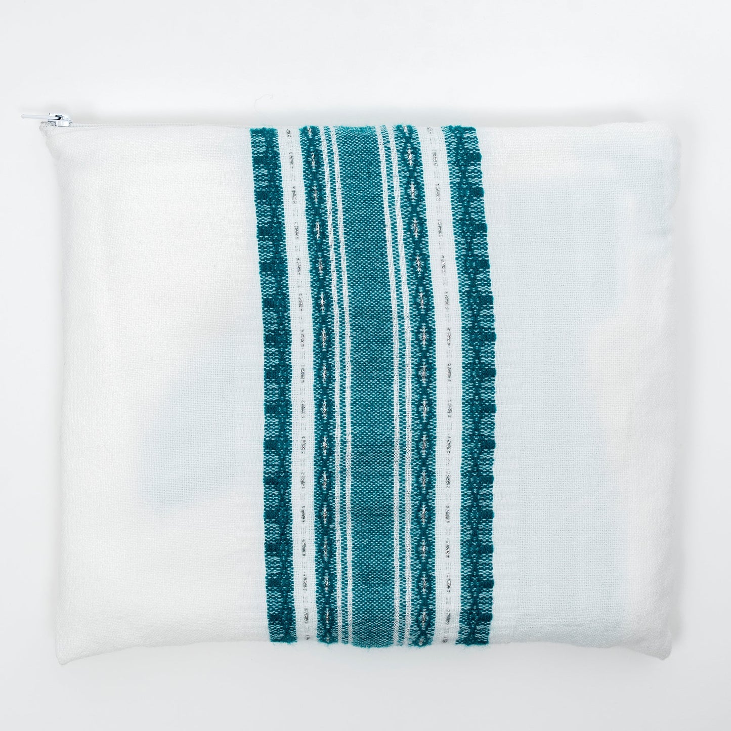 Samuel - Wool Tallit - Turquoise and Silver