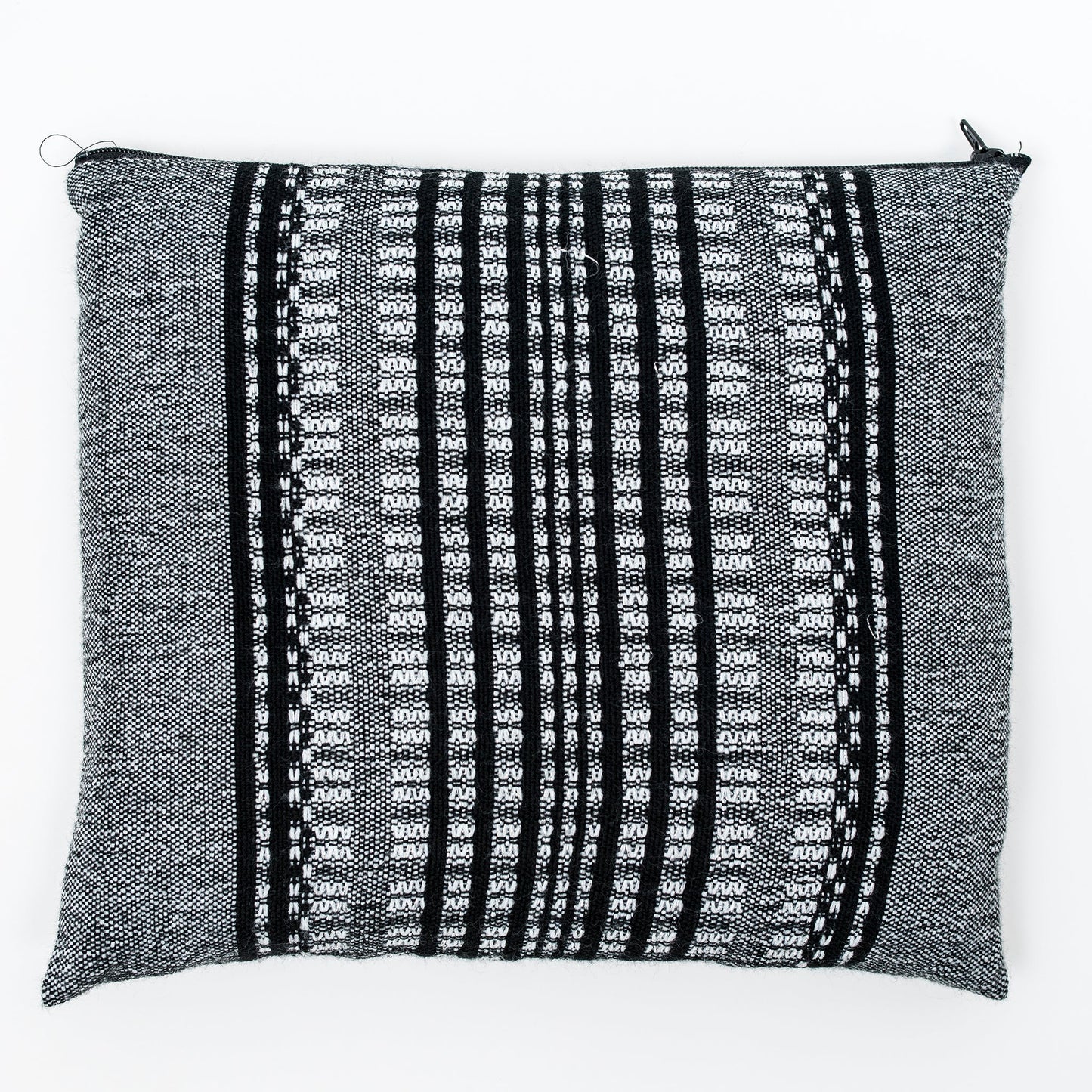 Yoel - Wool Tallit - Black and Grays on Gray