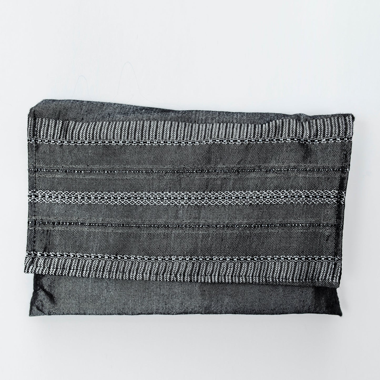 Elia - Silk Tallit - Silver on Gray