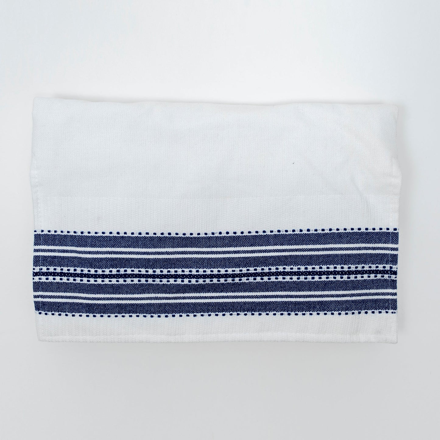 Elia - Cotton Tallit - Blue on White