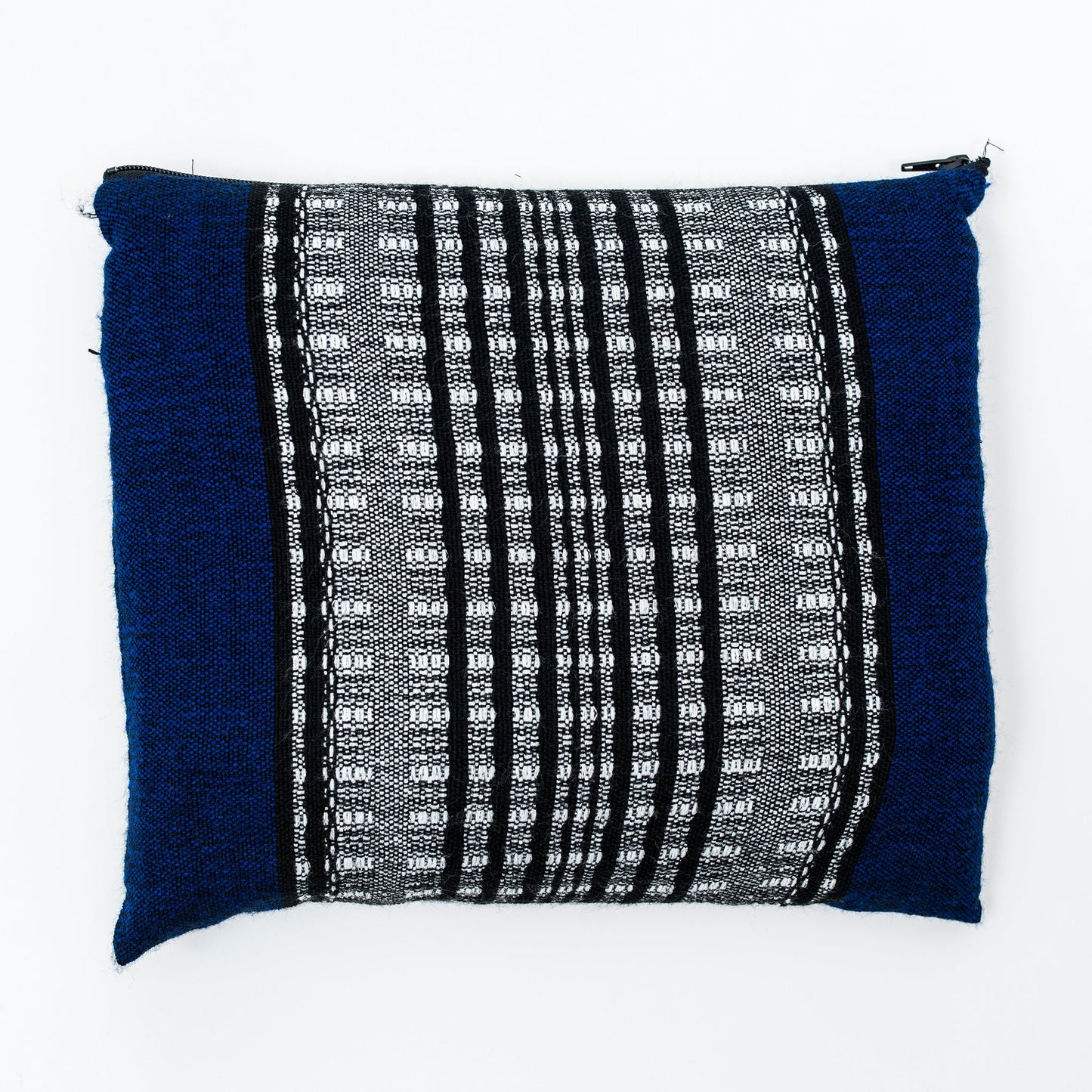 Yoel - Wool Tallit - Black and Grays on Blue