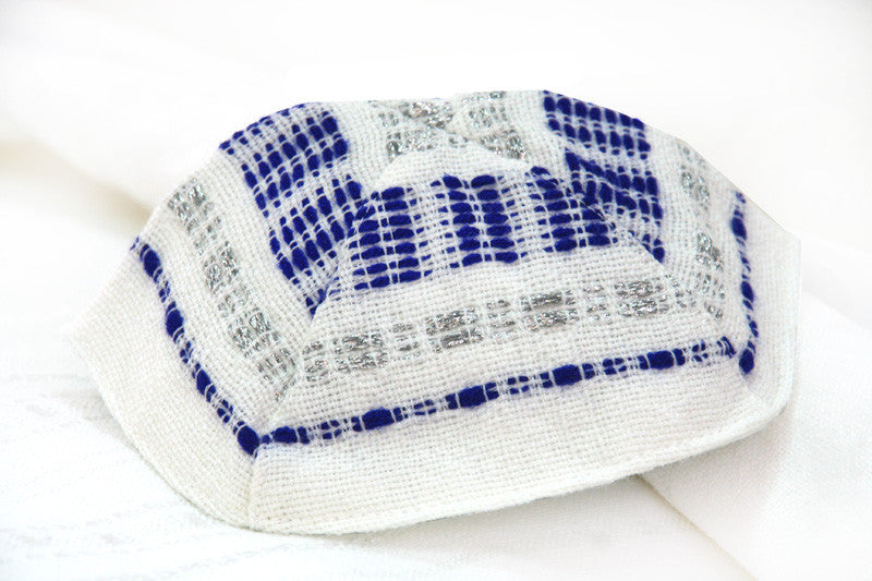 Perach - Wool Tallit - Blue and Silver