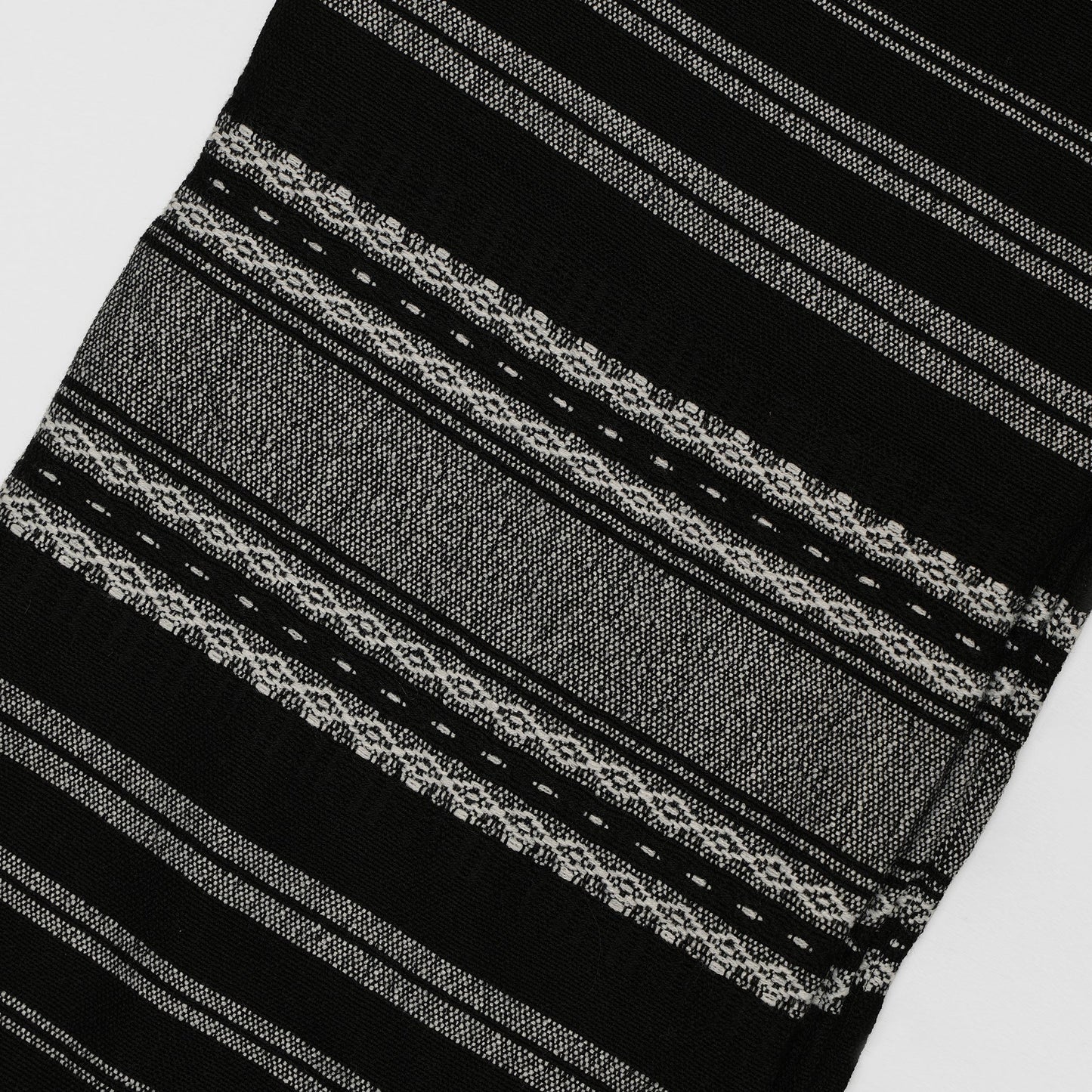 Samuel - Wool Tallit - White on Black