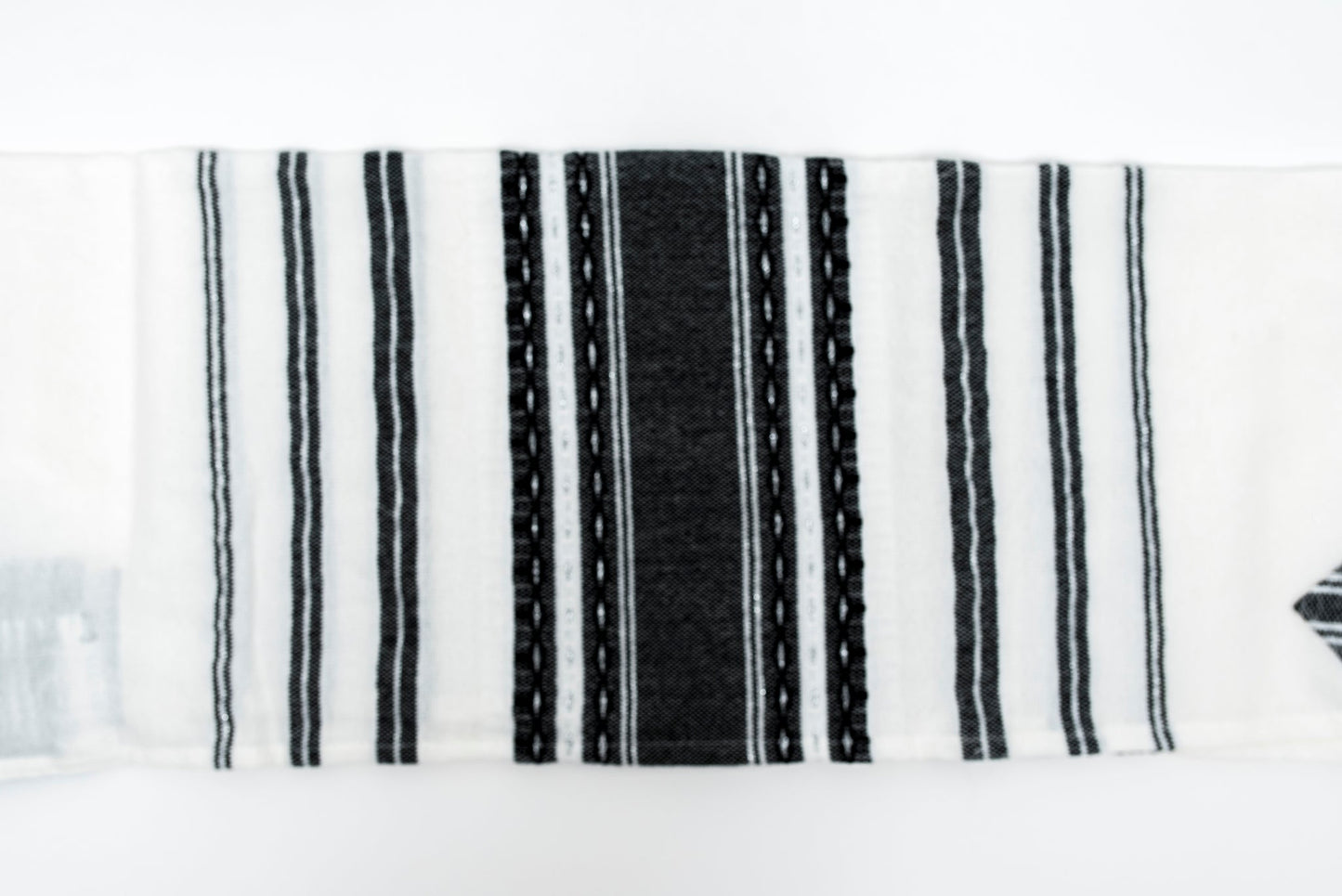 Samuel - Wool Tallit - Black and Silver