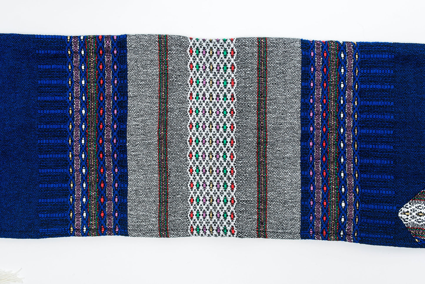 Elia - Wool Tallit - Grey on Blue