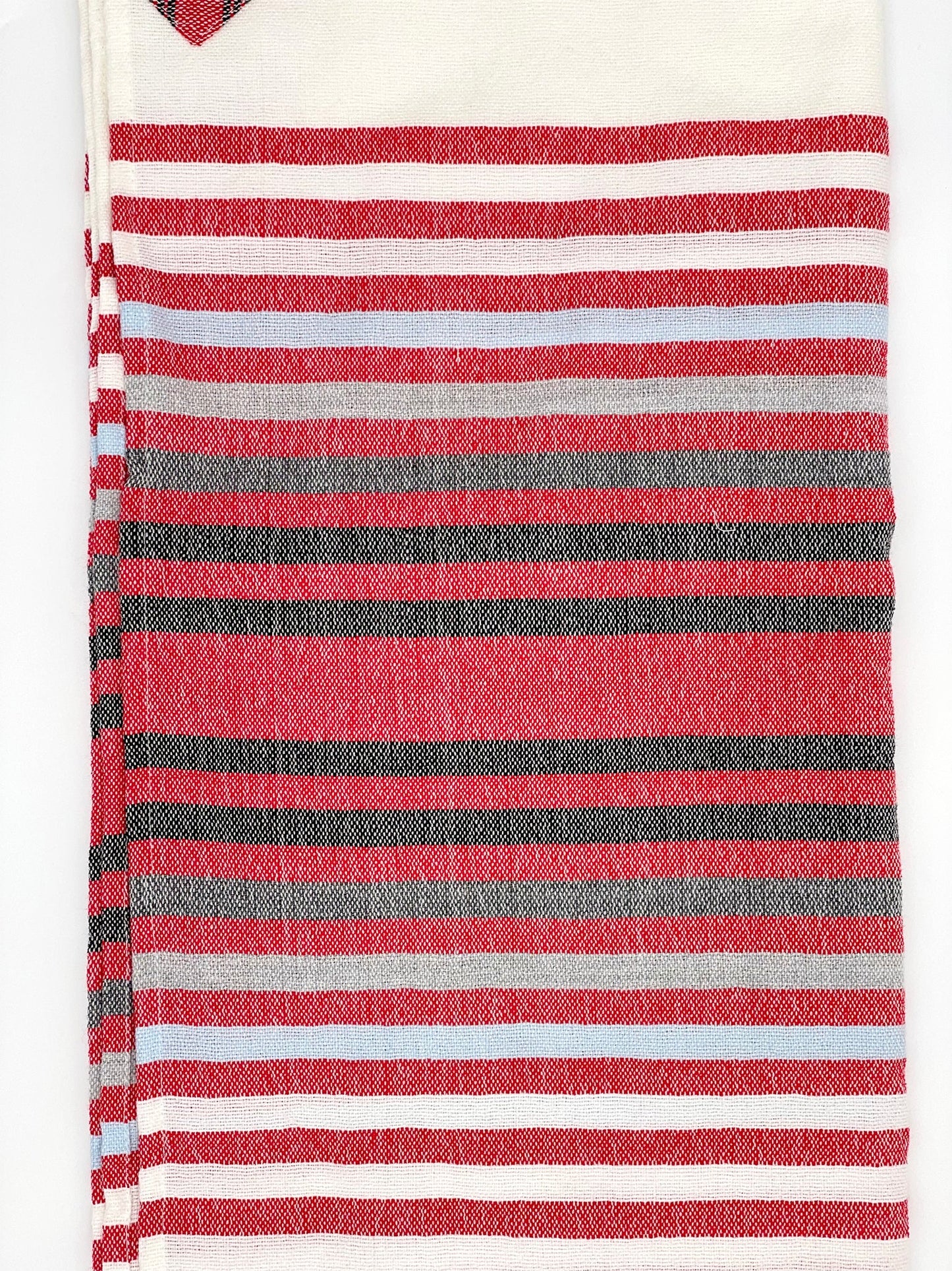Ron - Wool Tallit - Red and Black Stripes