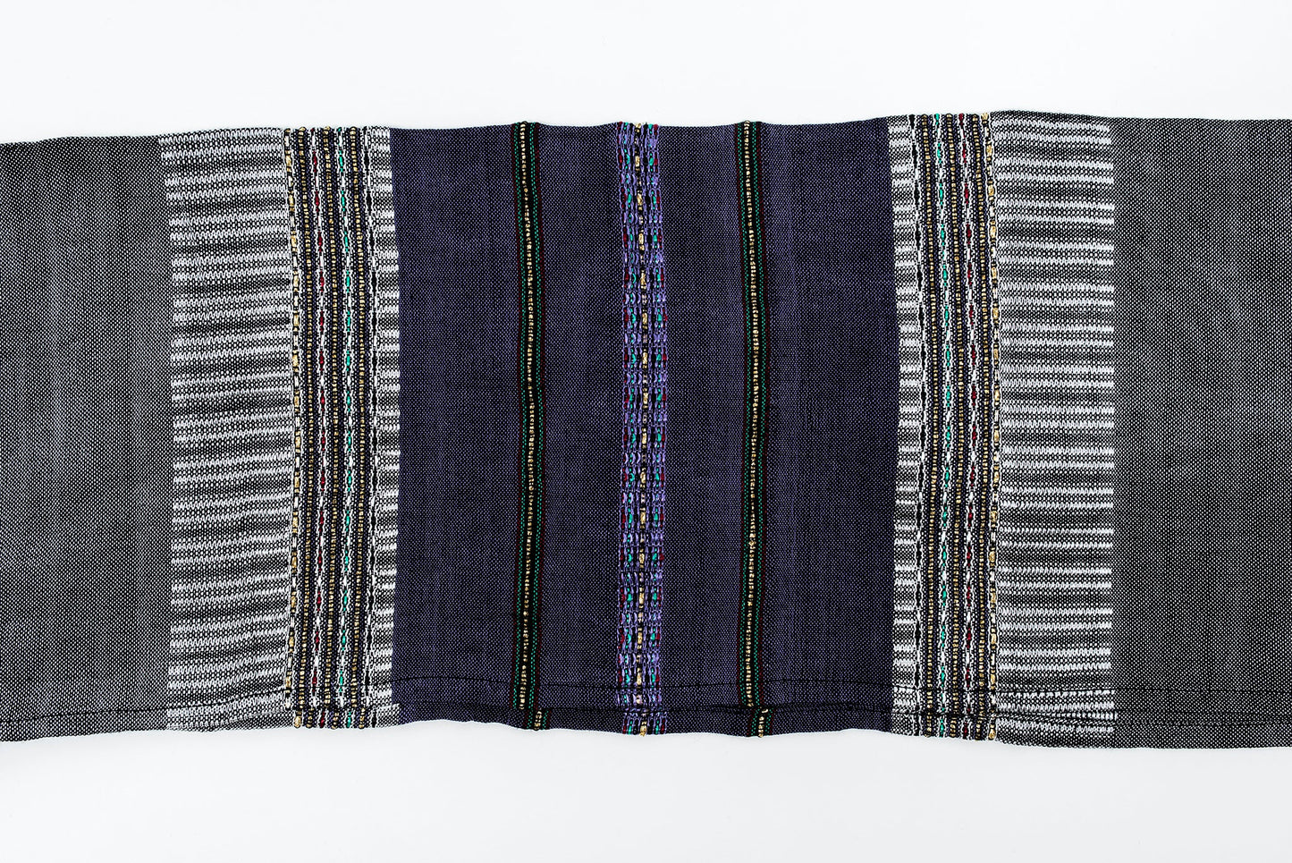 Elia - Silk Tallit- Purple and Gold on Gray