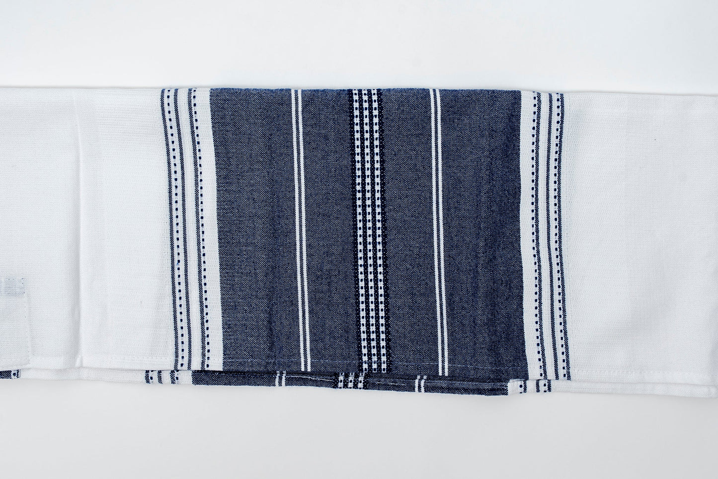 Elia - Cotton Tallit - Blue on White