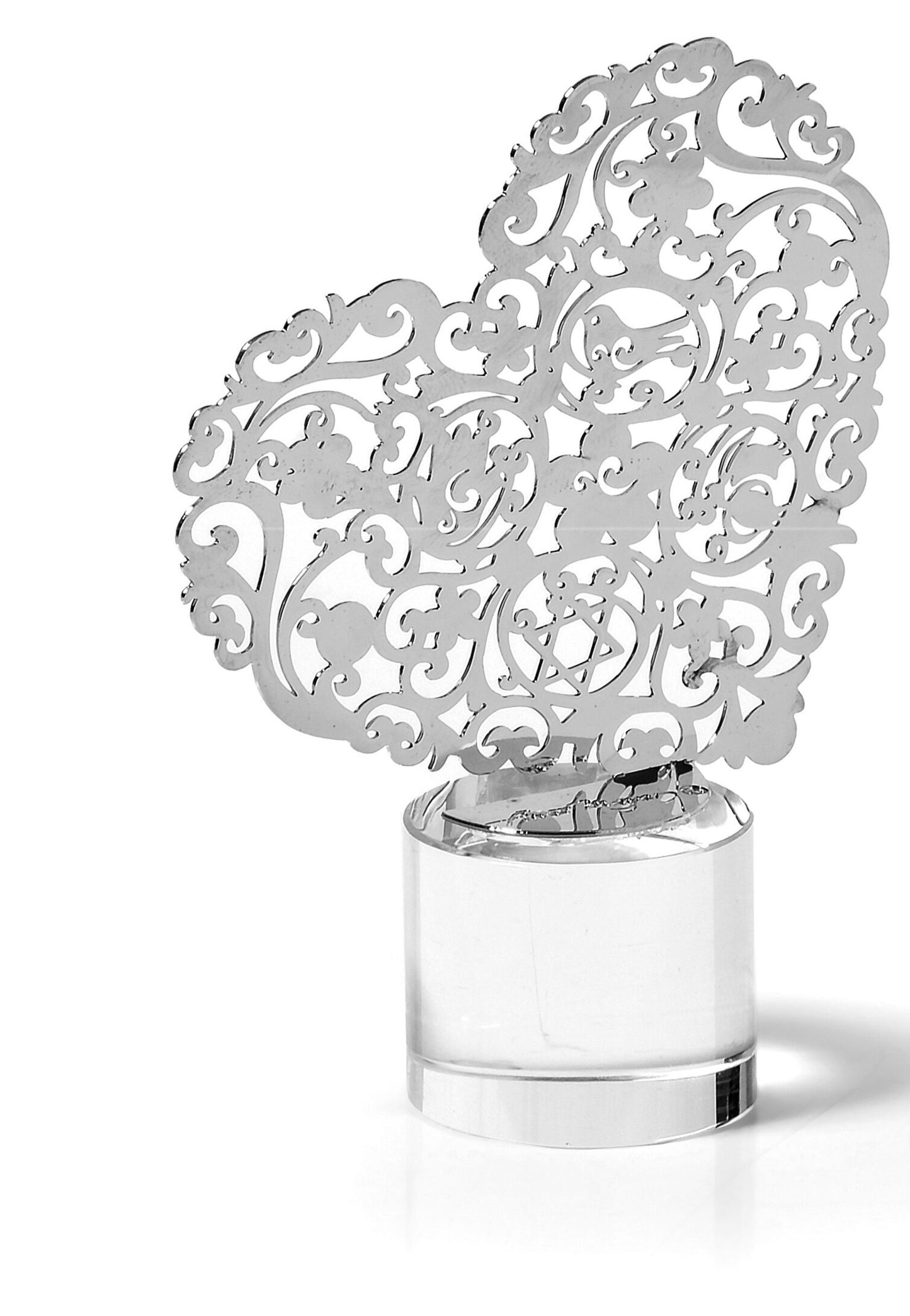 SCULPTURE - Heart Crystal Round - Chaya & Raphael's Galleries