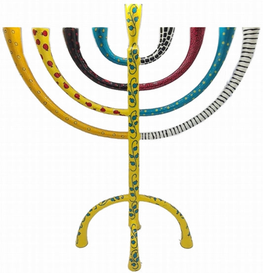 Chanukah Menorah Classic - Yellow center