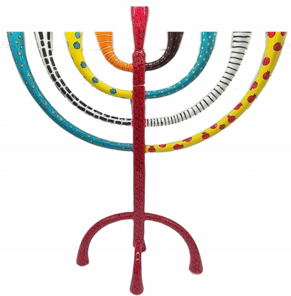 Chanukah Menorah Classic - Red center