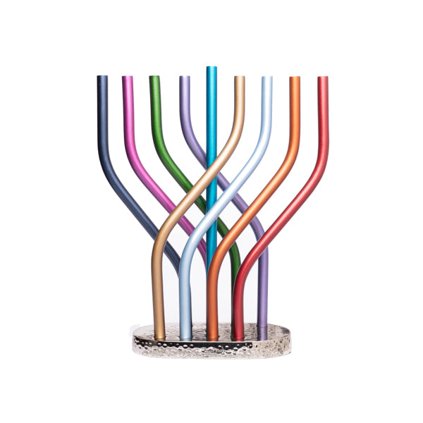 Hanukkah Menorah - Flame - Multicolor