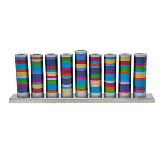 Hanukkah Menorah - Full Rings - Multicolor