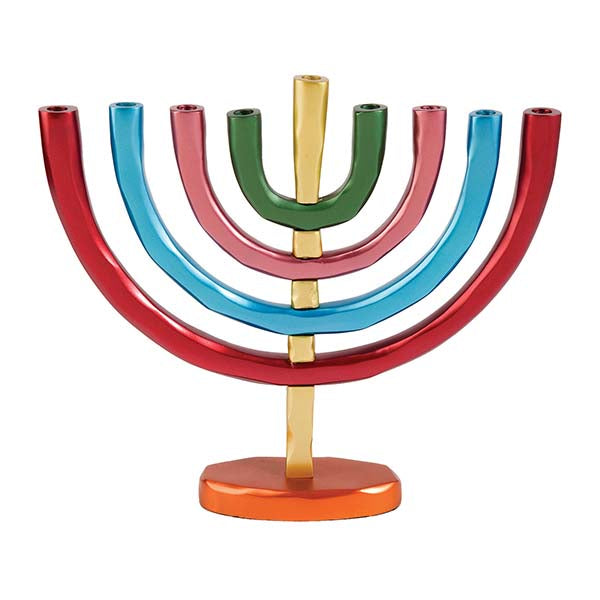 Hanukkah Menorah - 9 Branches - Multicolor