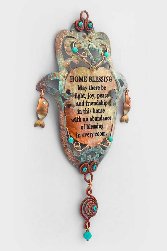 English Home Blessing and Fish Hamsa - Chaya & Raphael's Galleries