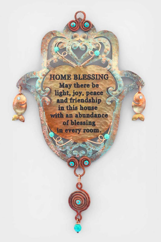 English Home Blessing and Fish Hamsa - Chaya & Raphael's Galleries