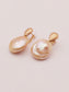Freshwater Baroque Rose Gold Earrings