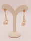 Long Freshwater and White South Pearl Earrings