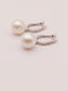 White South Pearl Earrings with Diamonds