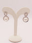 White South Pearl Infinity Earrings  with Diamonds