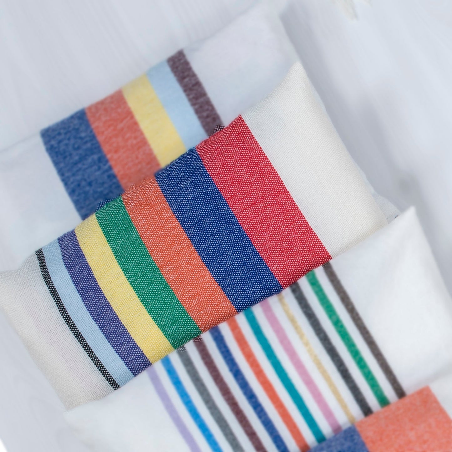 Esther - Wool Tallit - Rainbow Stripes