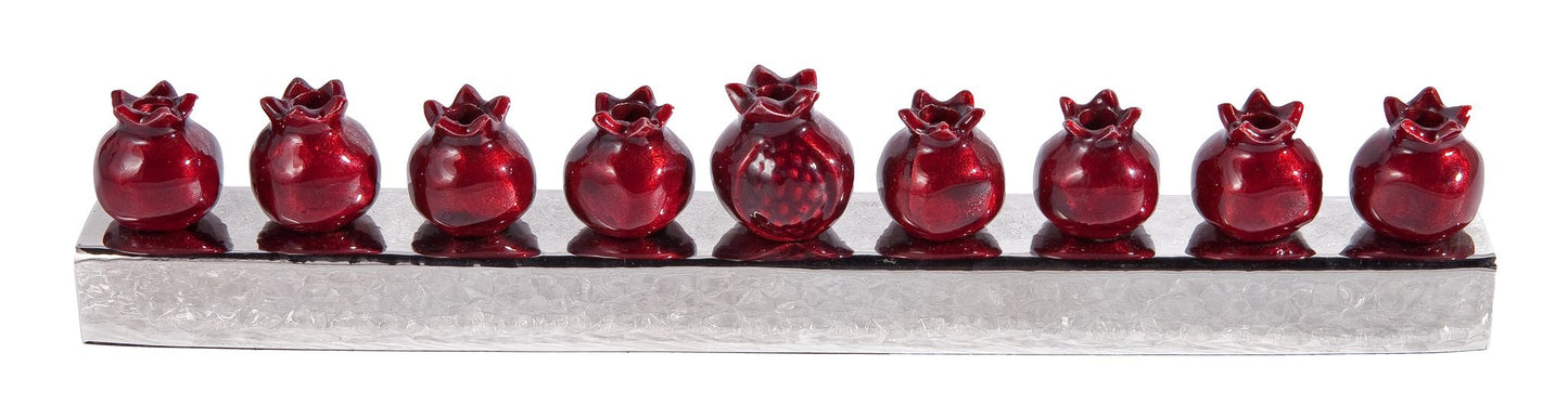 Hanukkah Menorah - Pomegranates - Chaya & Raphael's Galleries