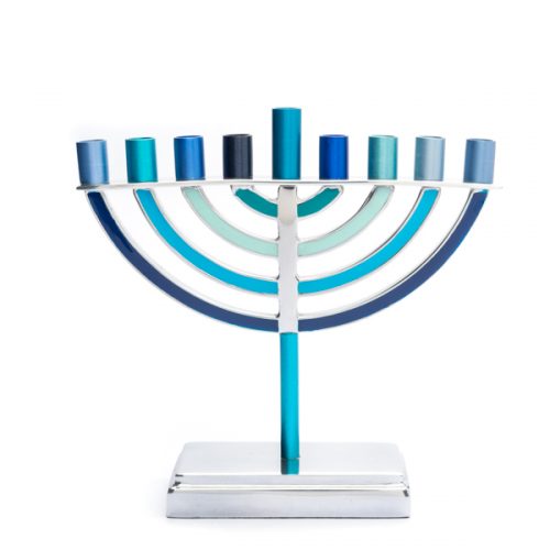 Hanukkah Menorah Classic (Blue) - Chaya & Raphael's Galleries