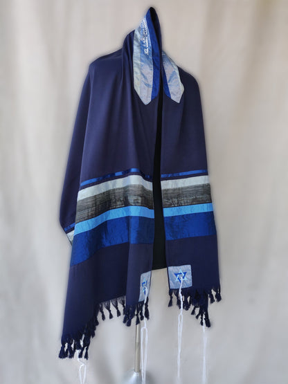 Elegant Gabrieli tallit - Blue