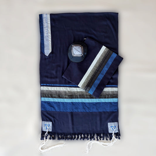 Elegant Gabrieli tallit - Blue